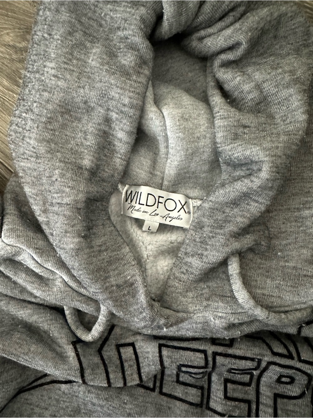 Wildfox Heather Gray 'Day Sleeper' Pullover Hoodie - Picture 3 of 3